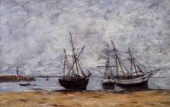 尤金 佈丹 Portreiux, the Port at Low Tide 尤金 佈丹 Portreiux, the Port at Low Tide